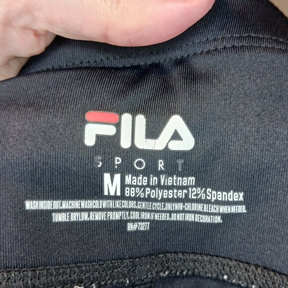 #148 3/$18 - Fila Black/Gray Leggings Size Medium - Picture 4 of 4